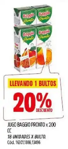 Supermercados Yaguar Baggio jugo pronto oferta