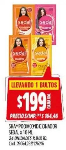 Supermercados Yaguar Sedal shampoo/acondicionador oferta