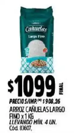 Supermercados Yaguar Cañuelas arroz largo fino oferta
