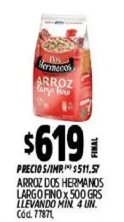 Supermercados Yaguar Dos hermanos arroz largo fino oferta