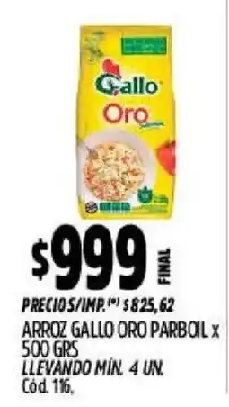 Supermercados Yaguar Gallo arroz oro parboil oferta