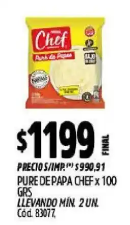 Supermercados Yaguar Chef pure de papa oferta