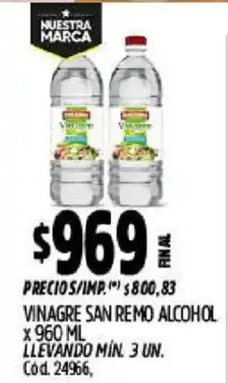 Supermercados Yaguar Vinagre san remo alcohol oferta