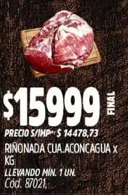 Supermercados Yaguar Riñonada cua aconcagua oferta