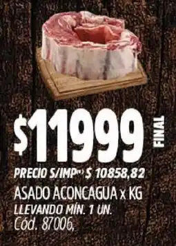 Supermercados Yaguar Asado aconcagua oferta