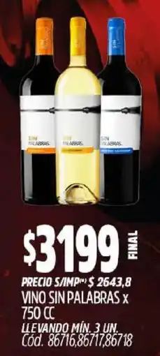 Supermercados Yaguar Sin palabras vino oferta