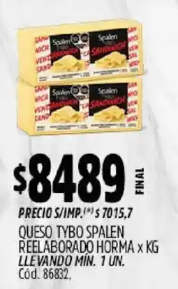 Supermercados Yaguar Spalen queso tybo oferta