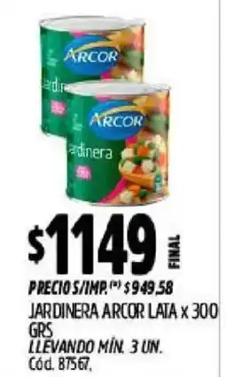 Supermercados Yaguar Arcor jardinera oferta