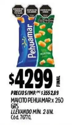 Supermercados Yaguar Pehuamar maicito oferta