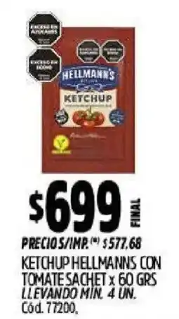 Supermercados Yaguar Hellmanns ketchup oferta