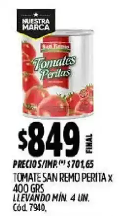 Supermercados Yaguar San remo tomates peritas oferta