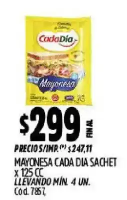 Supermercados Yaguar Cada día mayonesa oferta
