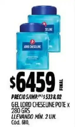 Supermercados Yaguar Lord cheseline gel oferta