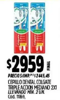 Supermercados Yaguar Colgate cepillo dental triple accion mediano oferta