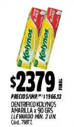 Supermercados Yaguar Kolynos dentrifico amarilla oferta