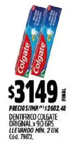 Supermercados Yaguar Colgate dentífrico original oferta