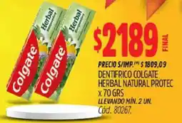 Supermercados Yaguar Colgate dentífrico colgate herbal natural protec oferta