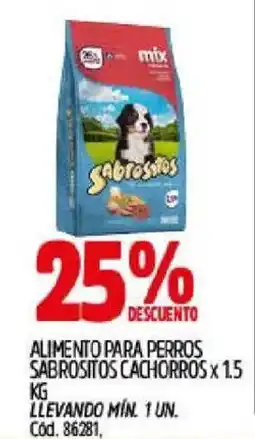 Supermercados Yaguar Sabrositos alimento para perros cachorros oferta