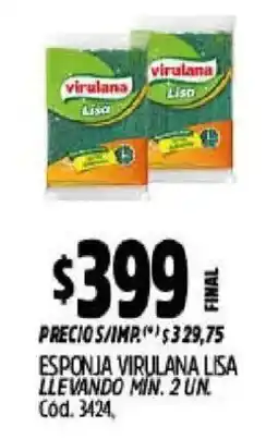 Supermercados Yaguar Virulana esponja lisa oferta