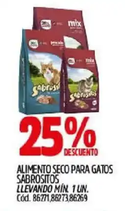 Supermercados Yaguar Sabrositos alimento seco para gatos oferta