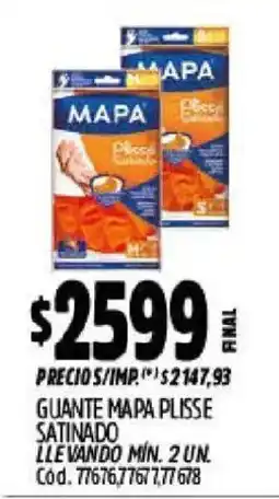 Supermercados Yaguar Mapa guante plisse satinado oferta