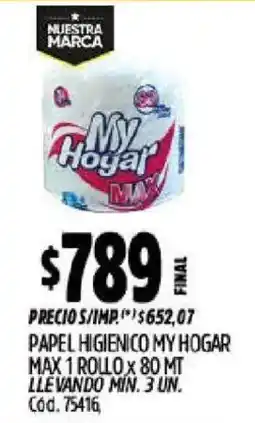 Supermercados Yaguar My hogar papel higienico oferta