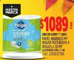 Supermercados Yaguar My Hogar papel higienico texturado oferta