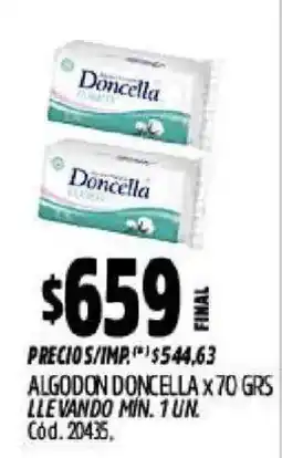 Supermercados Yaguar Doncella algodon oferta