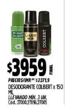 Supermercados Yaguar Colbert desodorante oferta