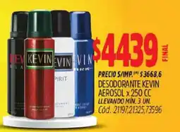 Supermercados Yaguar Kevin desodorante aerosol oferta