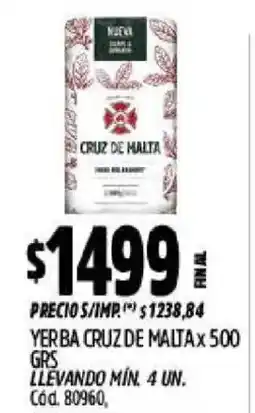 Supermercados Yaguar Cruz De Malta yerba oferta