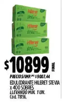 Supermercados Yaguar Hileret edulcorante stevia oferta
