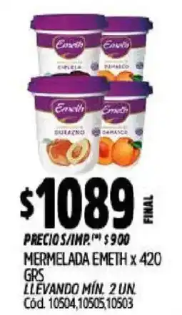 Supermercados Yaguar Emeht mermelada oferta