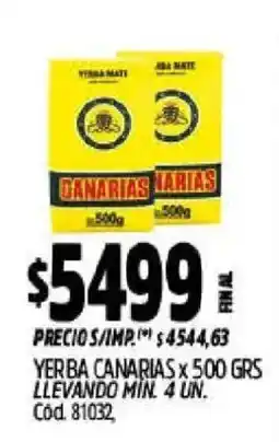 Supermercados Yaguar Canarias yerba mate oferta