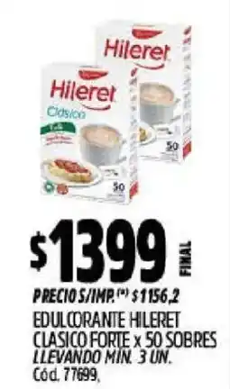 Supermercados Yaguar Hileret edulcorante clasico forte oferta