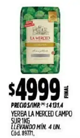 Supermercados Yaguar La merced yerba campo sur oferta