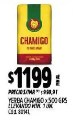 Supermercados Yaguar Chamigo yerba oferta