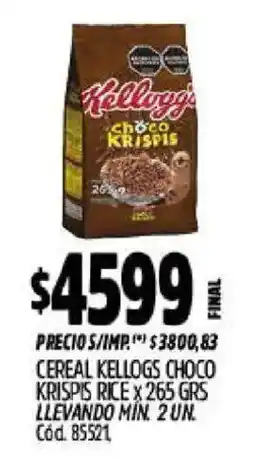 Supermercados Yaguar Kellogg's choco krispis oferta