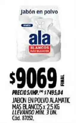 Supermercados Yaguar Ala jabón en polvo blancos más blancos oferta