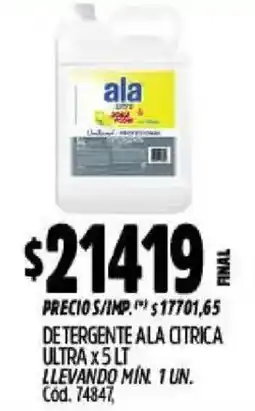 Supermercados Yaguar Ala detergente citrica ultra oferta