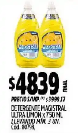 Supermercados Yaguar Magistrat detergente ultra limon oferta