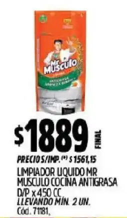 Supermercados Yaguar Mr Musculo limpiador liquido mr musculo cocina antigrasa oferta