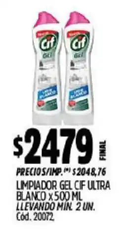 Supermercados Yaguar Cif limpiador gel cif ultra blanco oferta