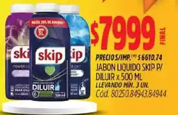 Supermercados Yaguar Skip jabon liquido para diluir oferta