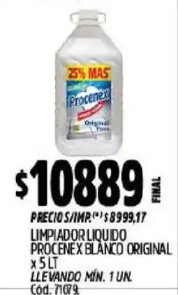 Supermercados Yaguar Procenex limpiador liquido blanco original oferta