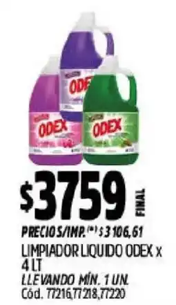 Supermercados Yaguar Odex limpiador liquido oferta