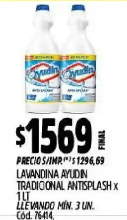 Supermercados Yaguar Ayudin lavandina tradicional antisplash oferta