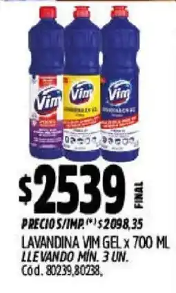 Supermercados Yaguar Vim lavandina gel oferta
