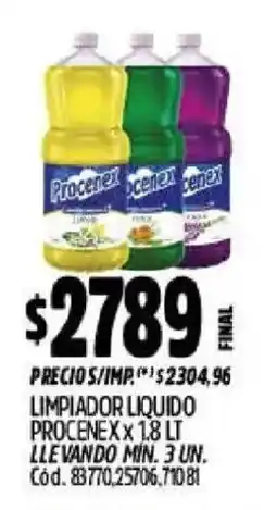Supermercados Yaguar Procenex limpiador liquido oferta