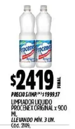 Supermercados Yaguar Procenex limpiador liquido original oferta